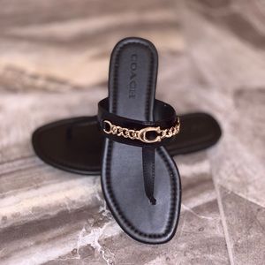 COACH Women's Jaclyn Black Sandals